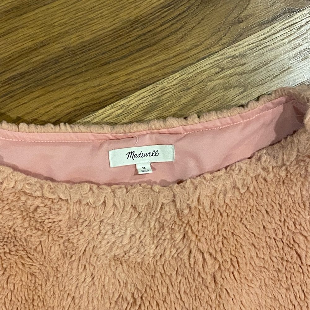 10/$25 Madewell// sherpa sweatshirt, size M - Picture 3 of 8